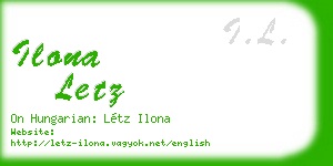 ilona letz business card